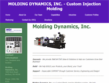 Tablet Screenshot of molding-dynamics.net